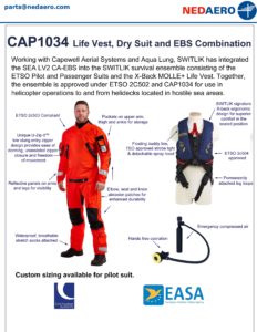 Life Vest, Dry Suit and EBS Combination